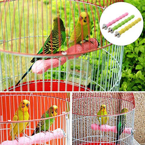 kathson Bird Perch Parrot Stand Cage Accessories Natural Wooden S...