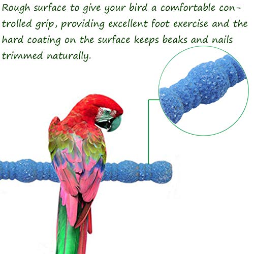 kathson Bird Perch Parrot Stand Cage Accessories Natural Wooden S...