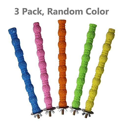 kathson Bird Perch Parrot Stand Cage Accessories Natural Wooden S...