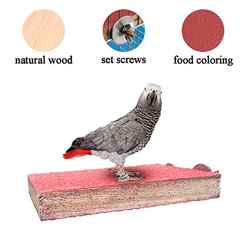 kathson Bird Perch Platform, Parrot Sanded Stand Wooden Corner Sh...