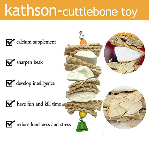 kathson Bird Seagrass Mat Parrot Grass Woven Hammock Parakeet Cut...