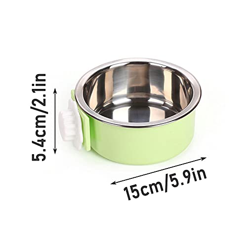 kathson Crate Dog Bowl, Removable Stainless Steel Hanging Pets Ca...