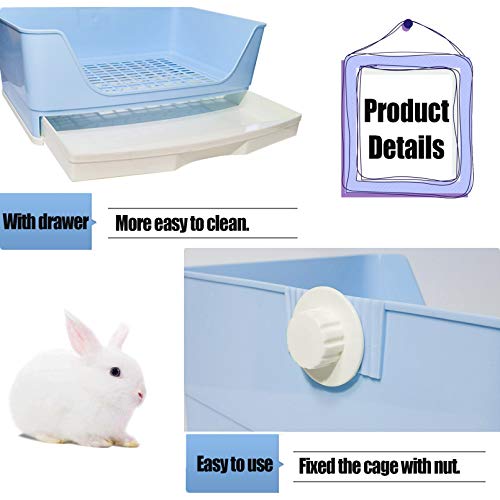 kathson Large Rabbit Litter Box Trainer, Potty Corner Toilet with...