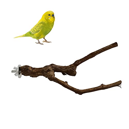 kathson Parrot Perch Stand Natural Wild Grape Stick Bird Cagestan...