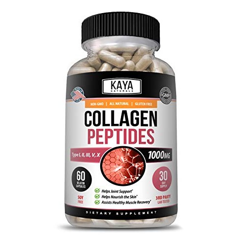 Kaya Naturals Collagen Complex, 60 Count Capsules for Anti-Aging,...