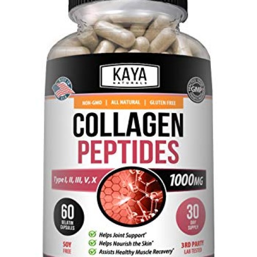 Kaya Naturals Collagen Complex, 60 Count Capsules for Anti-Aging,...