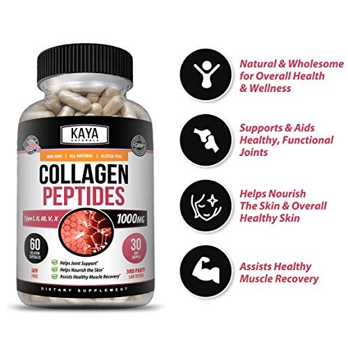 Kaya Naturals Collagen Complex, 60 Count Capsules for Anti-Aging,...