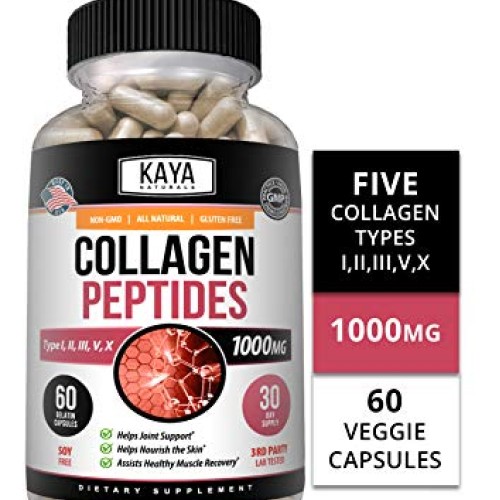 Kaya Naturals Collagen Complex, 60 Count Capsules for Anti-Aging,...