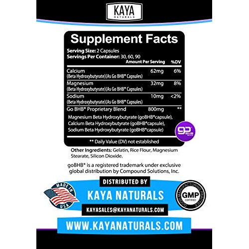 Kaya Naturals Keto Diet BHB Capsules, Ketogenic Keto Capsules, Ke...