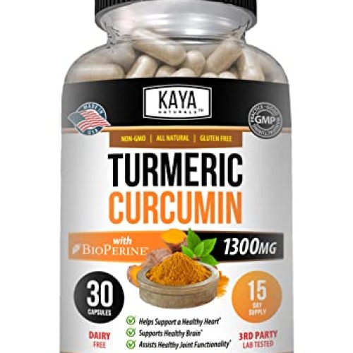 Kaya Naturals Turmeric Nature Made Bioperine, Premium Pain Relief...