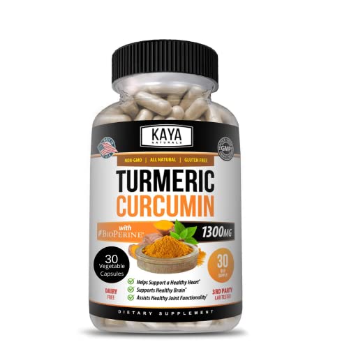 Kaya Naturals Turmeric Nature Made Bioperine, Premium Pain Relief...