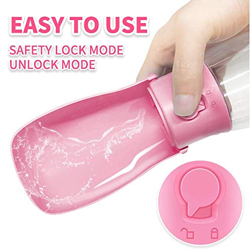 Dog Water Bottle with 30pcs Strong Poop Bags and Pet Cup Carry Pr...