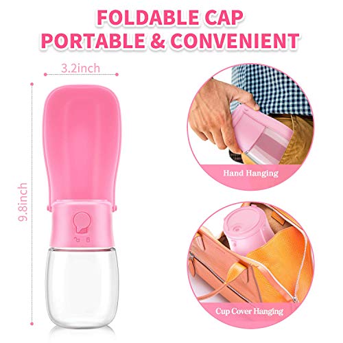 Dog Water Bottle with 30pcs Strong Poop Bags and Pet Cup Carry Pr...
