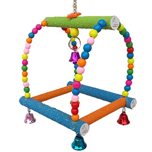 Keersi Small Medium Bird Swing Toy for for Pet Parrot Parakeet Co...