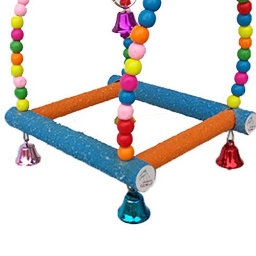 Keersi Small Medium Bird Swing Toy for for Pet Parrot Parakeet Co...