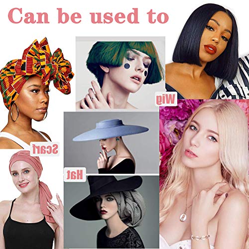 keland 2 Pack Elastic Lace Wig Grip Band Adjustable Headband Velv...