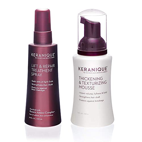 Keranique Hair Thickening Texturizing Mousse and Lift and Repair ...