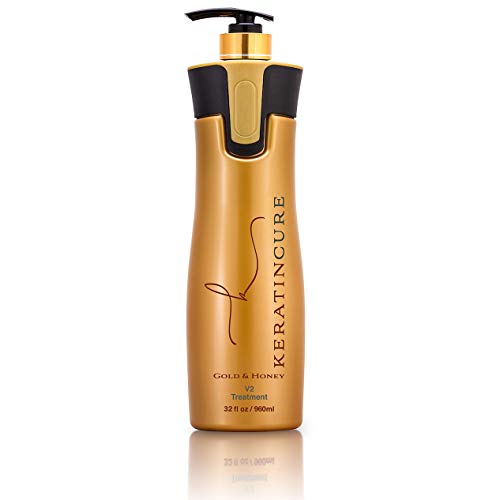 Keratin Cure Best Treatment Gold and Honey V2 Creme 32 Ounces Int...