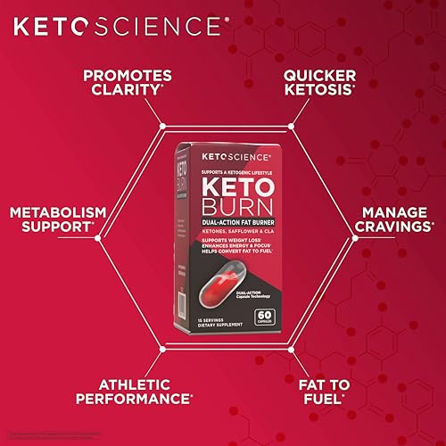 Keto Science Keto Burn Dual-Action Fat Burner Capsules, Supports ...