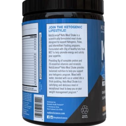 Keto Science Ketogenic Meal Shake, Energy Boosting MCTs, Supports...