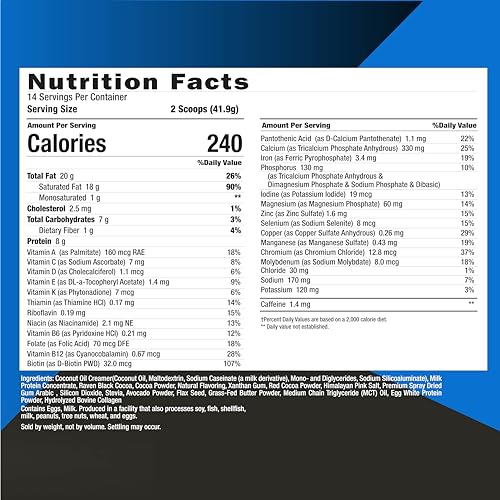 Keto Science Ketogenic Meal Shake, Energy Boosting MCTs, Supports...