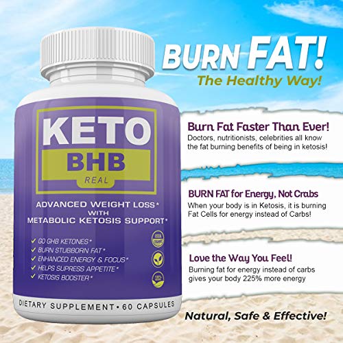 Keto BHB Real - Advanced Weight Loss with Metabolic Ketosis Suppo...