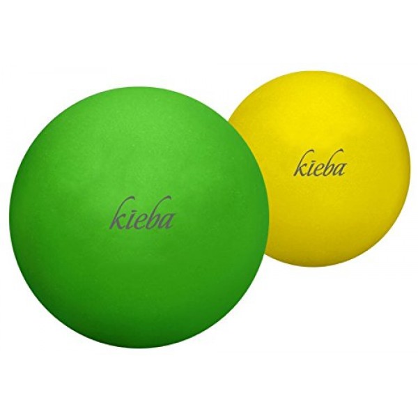 Kieba Massage Lacrosse Balls for Myofascial Release Set of 2 Firm Balls Orange 