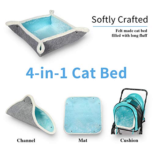 Washable Cozy Furry Kitty Mat Thermal Cat Mat Self-Warming Cat Pa...
