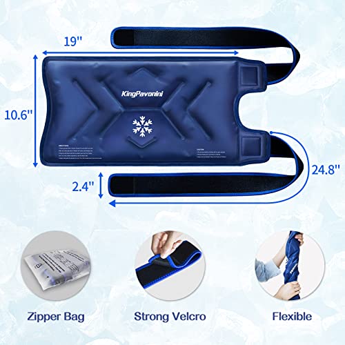 XXL Ice Pack Wrap Around Entire Knee After Surgery, Reusable Gel ...