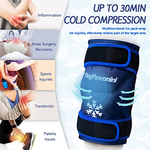 XXL Ice Pack Wrap Around Entire Knee After Surgery, Reusable Gel ...