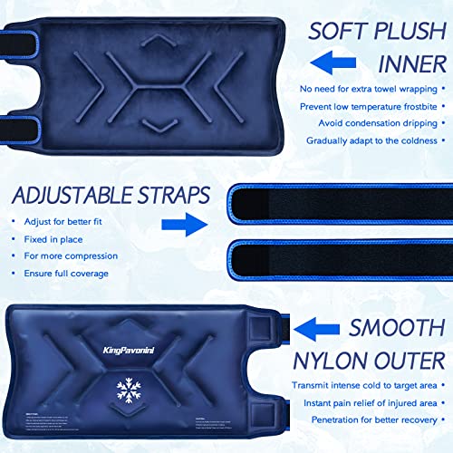 XXL Ice Pack Wrap Around Entire Knee After Surgery, Reusable Gel ...