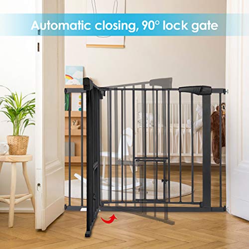 KINGSO Auto Close Safety Baby Gate 29.5-40.5 Durable Extra Wide...