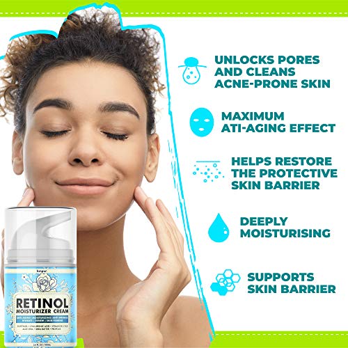 Anti Aging Retinol Moisturizer Cream for Face - Facial Cream with...