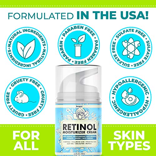Anti Aging Retinol Moisturizer Cream for Face - Facial Cream with...