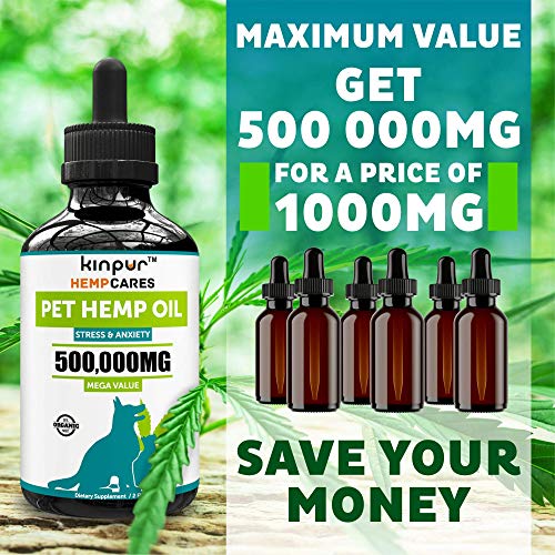 Hemp Oil for Dogs and Cats - 2000MG -100% Organic Pet Hemp Oil - ...