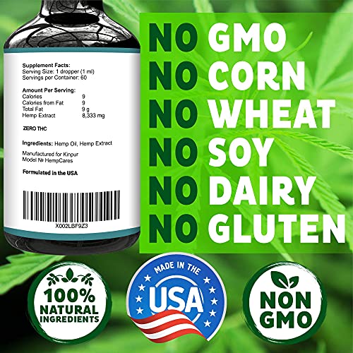 Hemp Oil for Dogs and Cats - 2000MG -100% Organic Pet Hemp Oil - ...