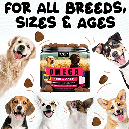 Kinpur Omega Fish Oil for Dogs - Itch Relief for Dogs and Anti-Sh...