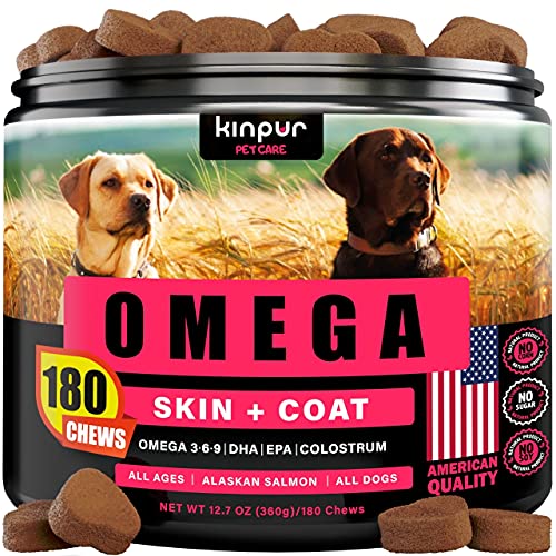 Kinpur Omega Fish Oil for Dogs - Itch Relief for Dogs and Anti-Sh...