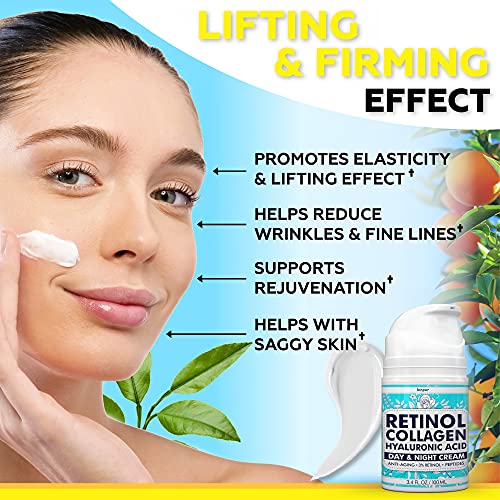Retinol Cream for Face - Helps Reduce Wrinkles, Fine Lines, Dryne...