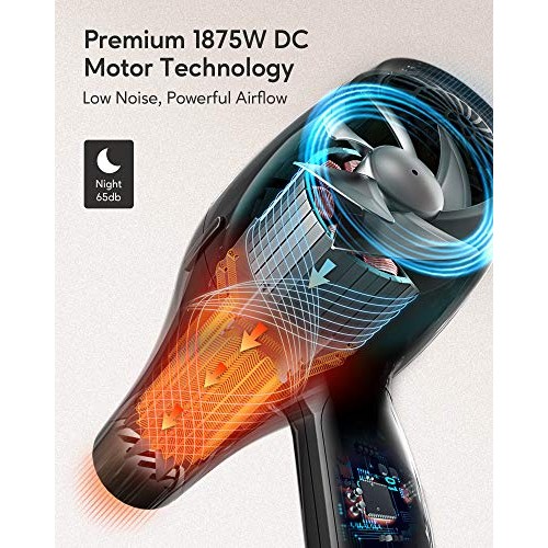 KIPOZI 1875W Hair Dryer, Negative Ionic Blow Dryer, Salon Grade P...