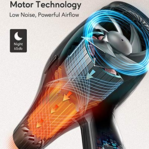 KIPOZI 1875W Hair Dryer, Negative Ionic Blow Dryer, Salon Grade P...
