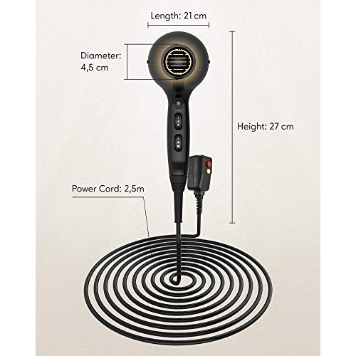 KIPOZI 1875W Hair Dryer, Negative Ionic Blow Dryer, Salon Grade P...