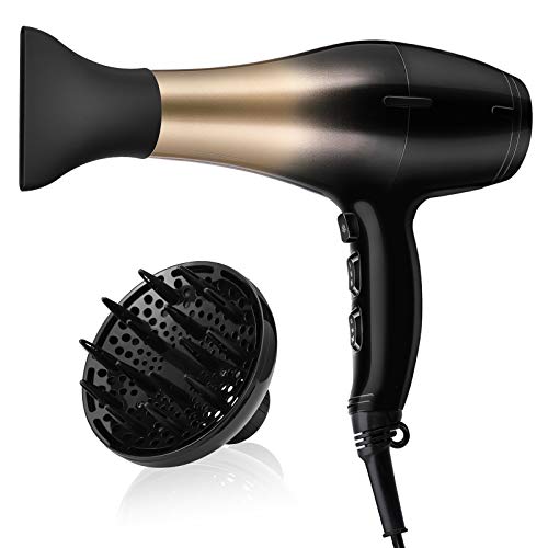 KIPOZI 1875W Hair Dryer, Negative Ionic Blow Dryer, Salon Grade P...