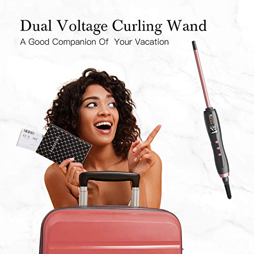 KIPOZI Thin Curling Wand, 3/10 Inch Small Curling Wand for Short ...
