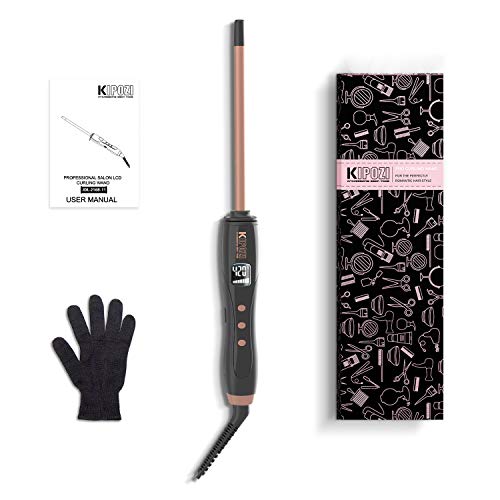 KIPOZI Thin Curling Wand, 3/10 Inch Small Curling Wand for Short ...