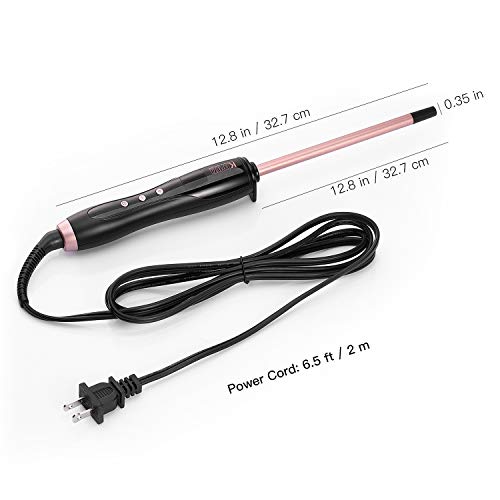 KIPOZI Thin Curling Wand, 3/10 Inch Small Curling Wand for Short ...