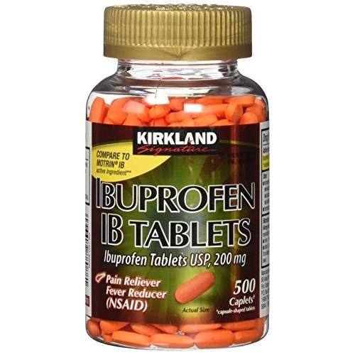 Kirkland Signature Ibuprofen IB Caplets - 500 Count 1 Bottle