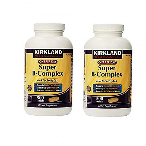 KIRKLAND SIGNATURE One Per Day Super B-Complex with Electrolytes,...