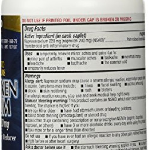 Naproxen Sodium by Kirkland Signature - 400 caplets 220 mg Non Pr...