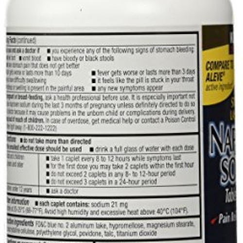 Naproxen Sodium by Kirkland Signature - 400 caplets 220 mg Non Pr...
